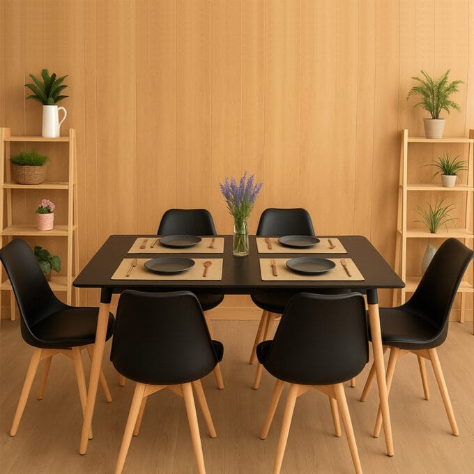 Comedor Eames 6 Personas – Mesa rectangular