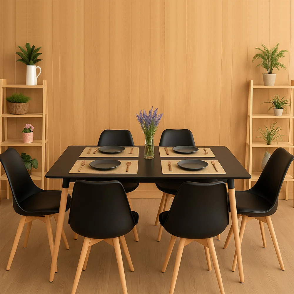 Comedor Eames 6 Personas – Mesa rectangular