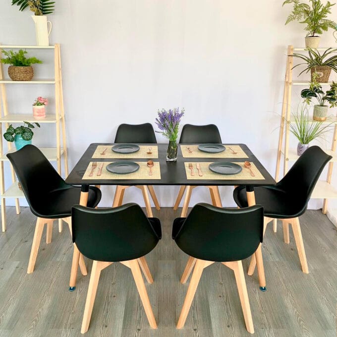 Comedor Eames 6 Personas – Mesa rectangular