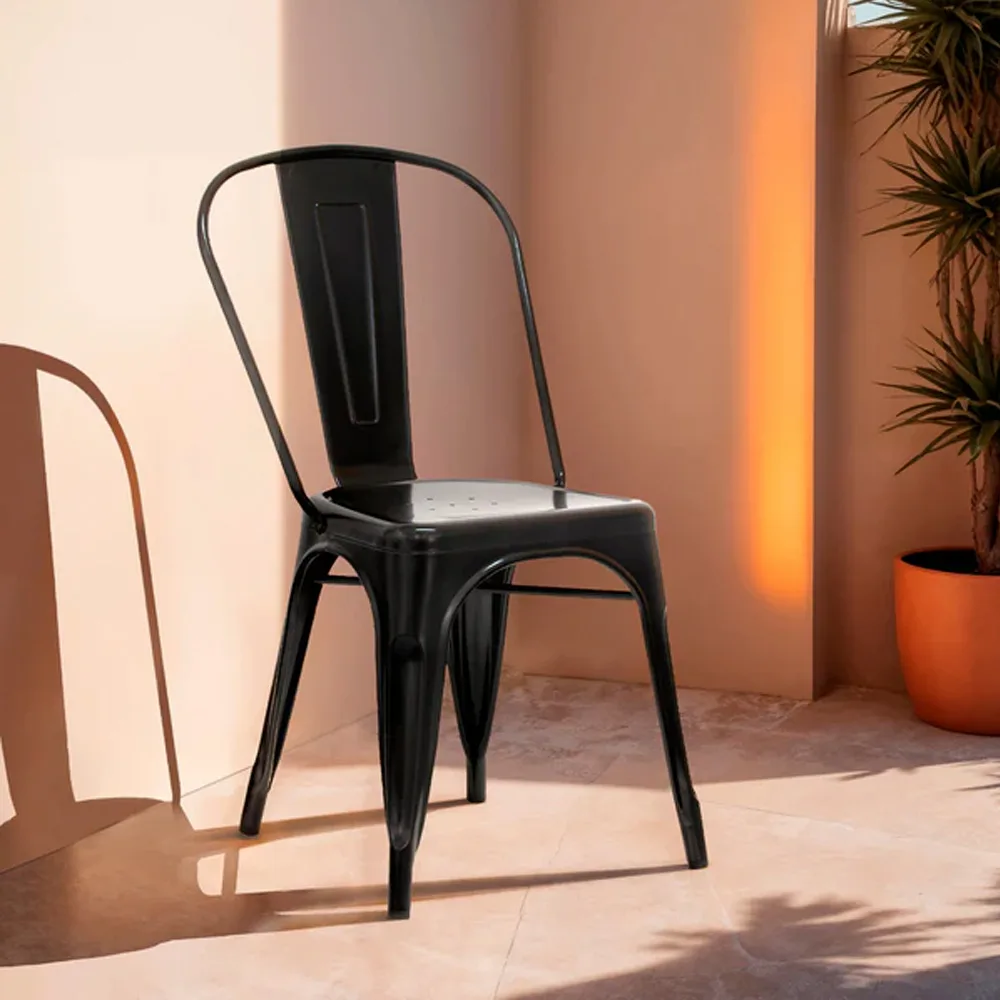 Set Eames Tolix 4 Personas - Mesa Roble