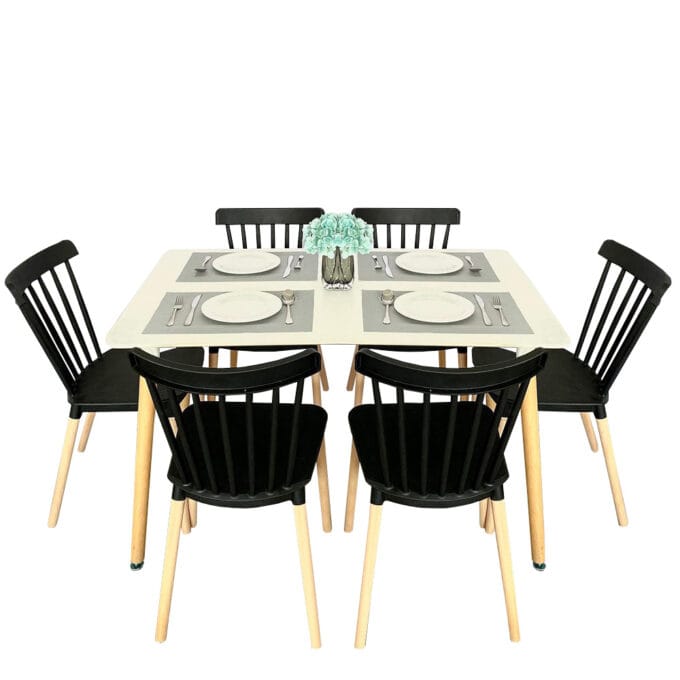 Comedor Windsor 6 Personas - Mesa Rectangular