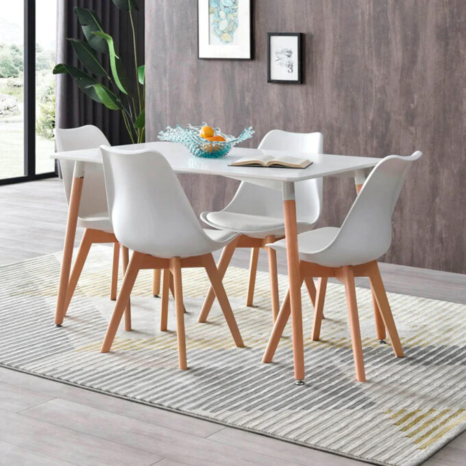 Comedor Eames 4 Personas - Mesa rectangular