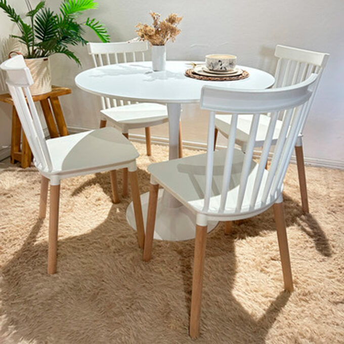 Comedor Windsor 4 Personas - Mesa Redonda 80cm
