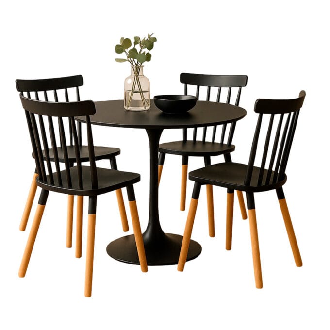 Comedor Windsor 4 Personas - Mesa Redonda 80cm
