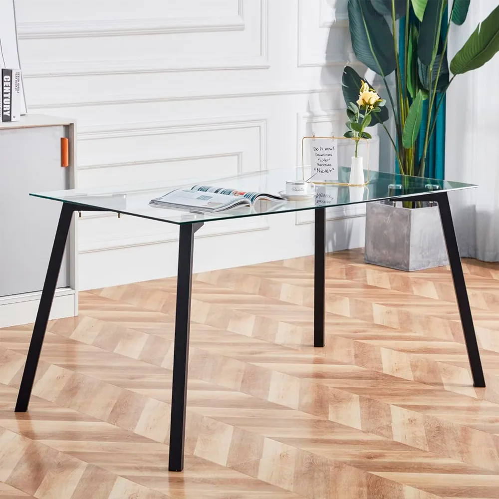 Comedor 4 Personas – Mesa rectangular Vidrio